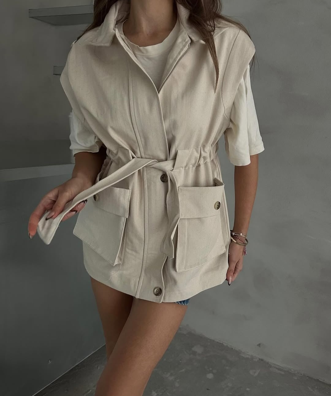 Gabardine vest