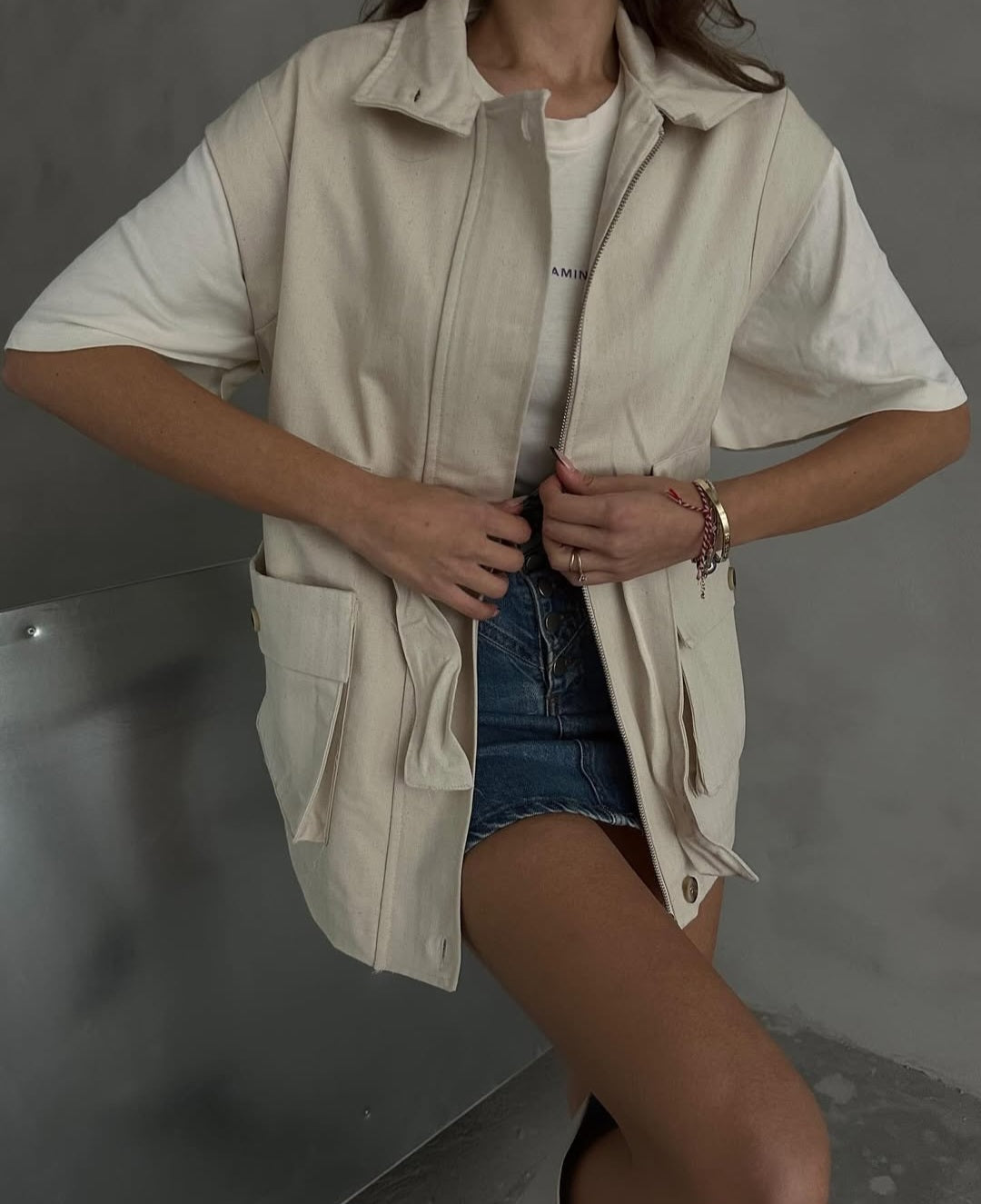 Gabardine vest