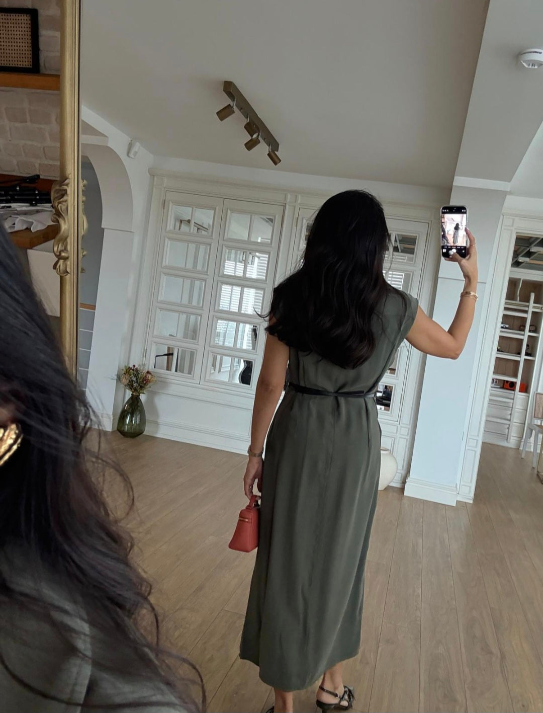 Tencel belted dress
