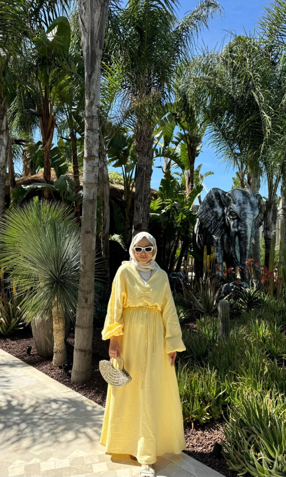 Muslin boheme belted dress