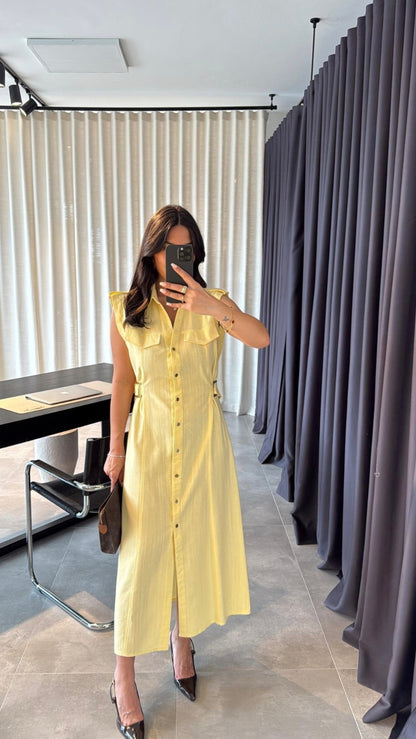 ZR model linen dress