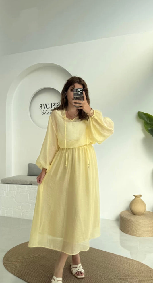 Chiffon blouse with midi skirt co-ord set