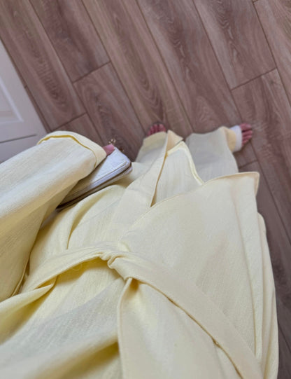 Linen belted wrap jacket co-ord set
