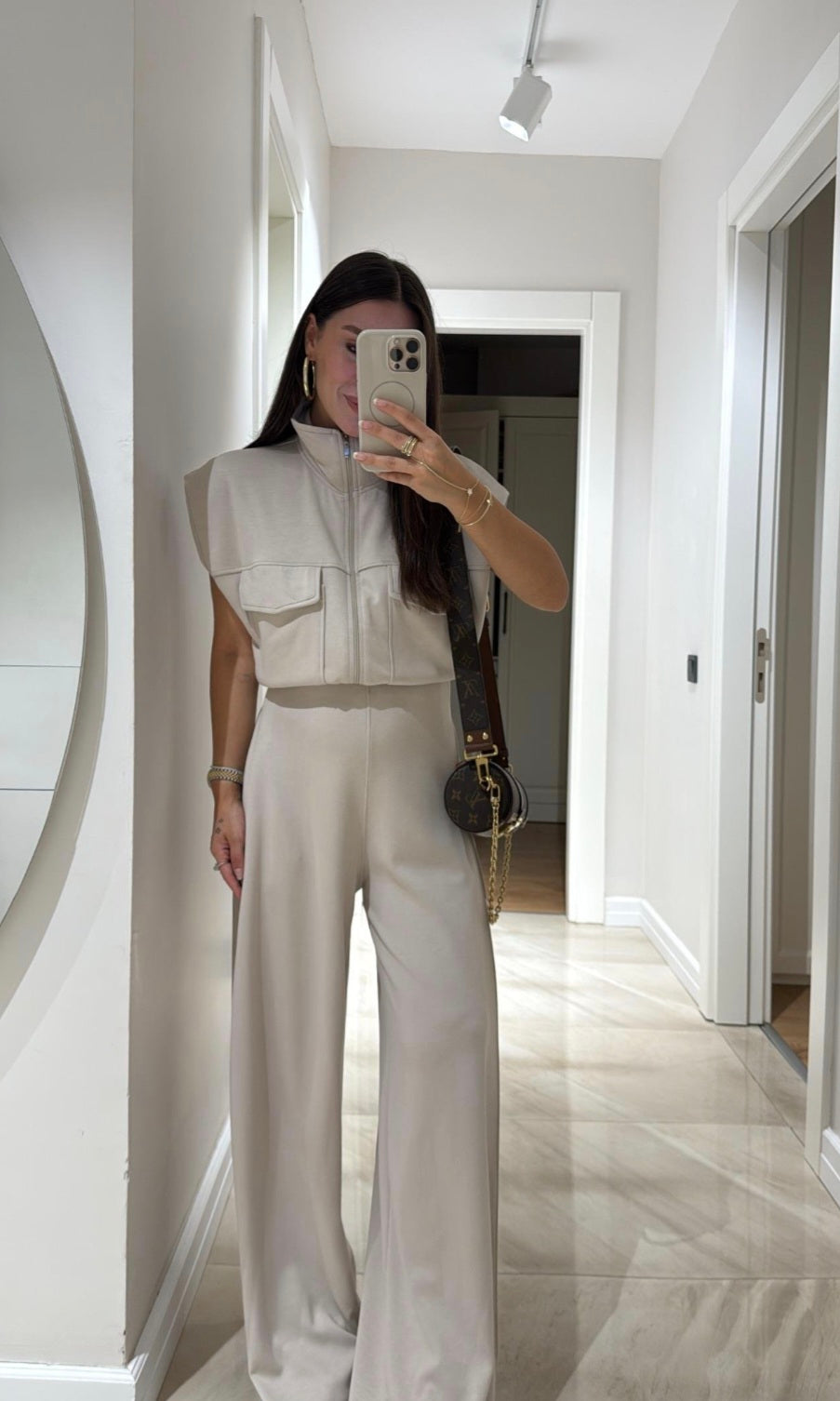 Vest with wide leg trouser oysho fabric tracksuit