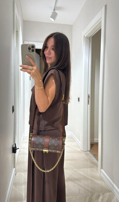Vest with wide leg trouser oysho fabric tracksuit