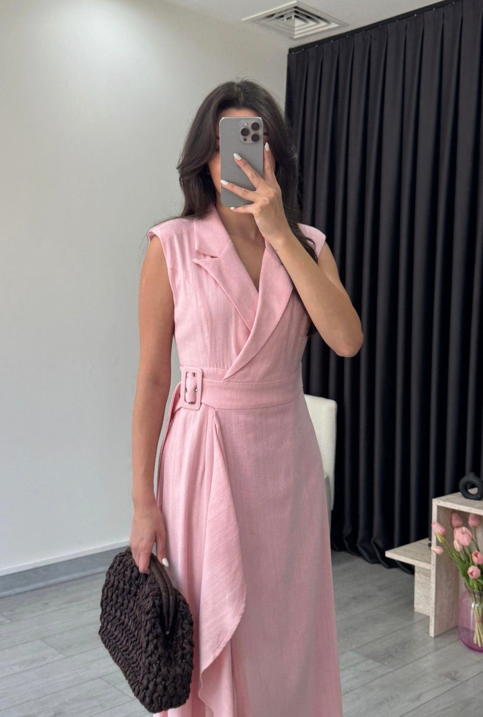 Linen Belted dress