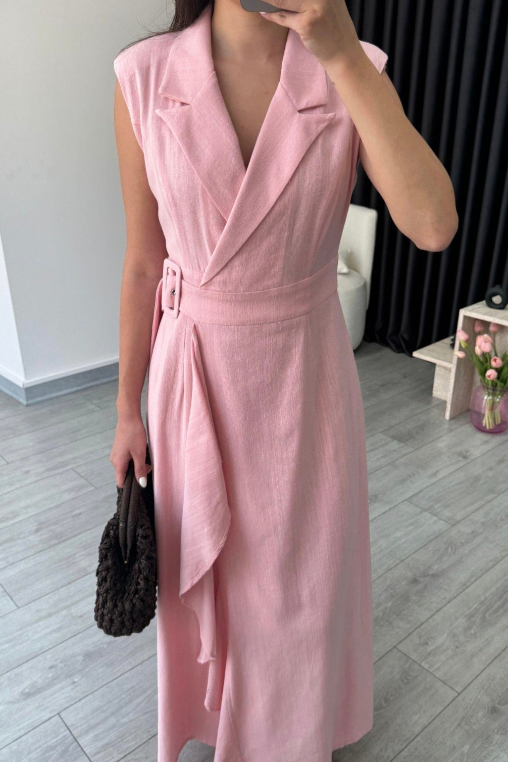 Linen Belted dress