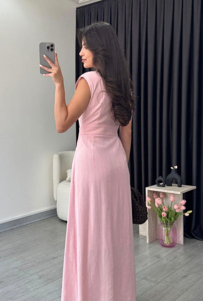 Linen Belted dress
