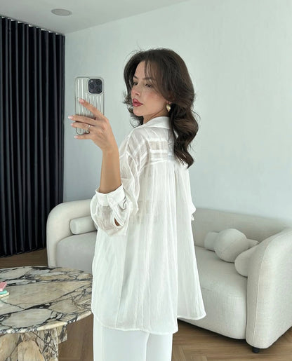 Tencel oversized shirt