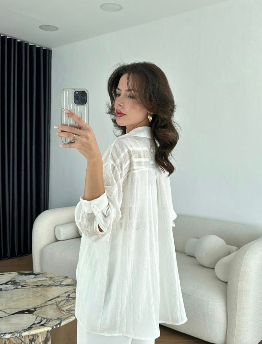 Tencel oversized shirt