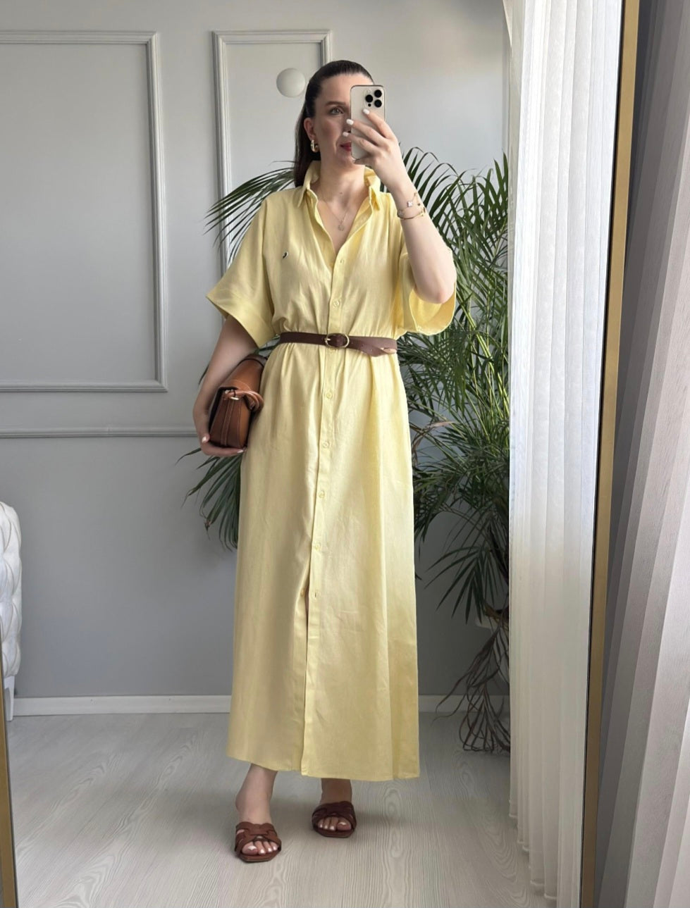 Lacoste linen dress (without belt)