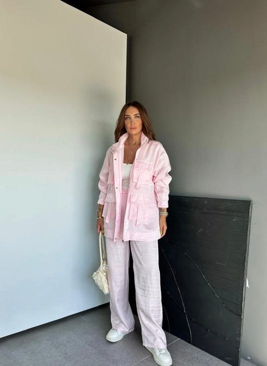 Metallic satin co-ord set