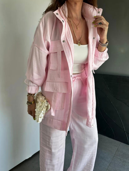 Metallic satin co-ord set