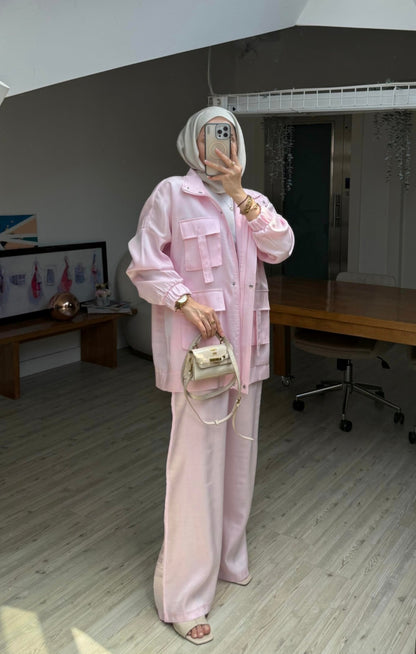 Metallic satin co-ord set