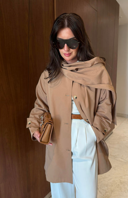 Massimo dutti trenchcoat with removable scarf