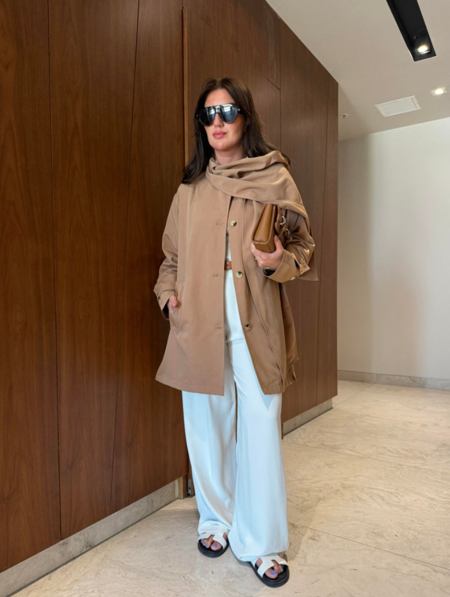 Massimo dutti trenchcoat with removable scarf
