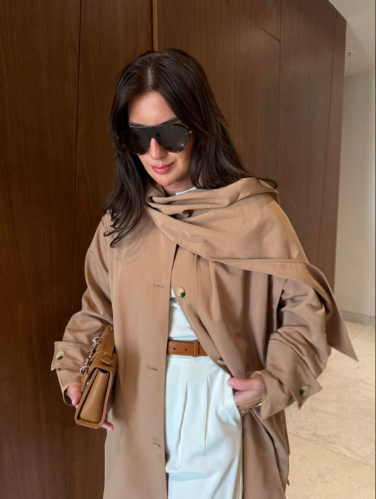 Massimo dutti trenchcoat with removable scarf
