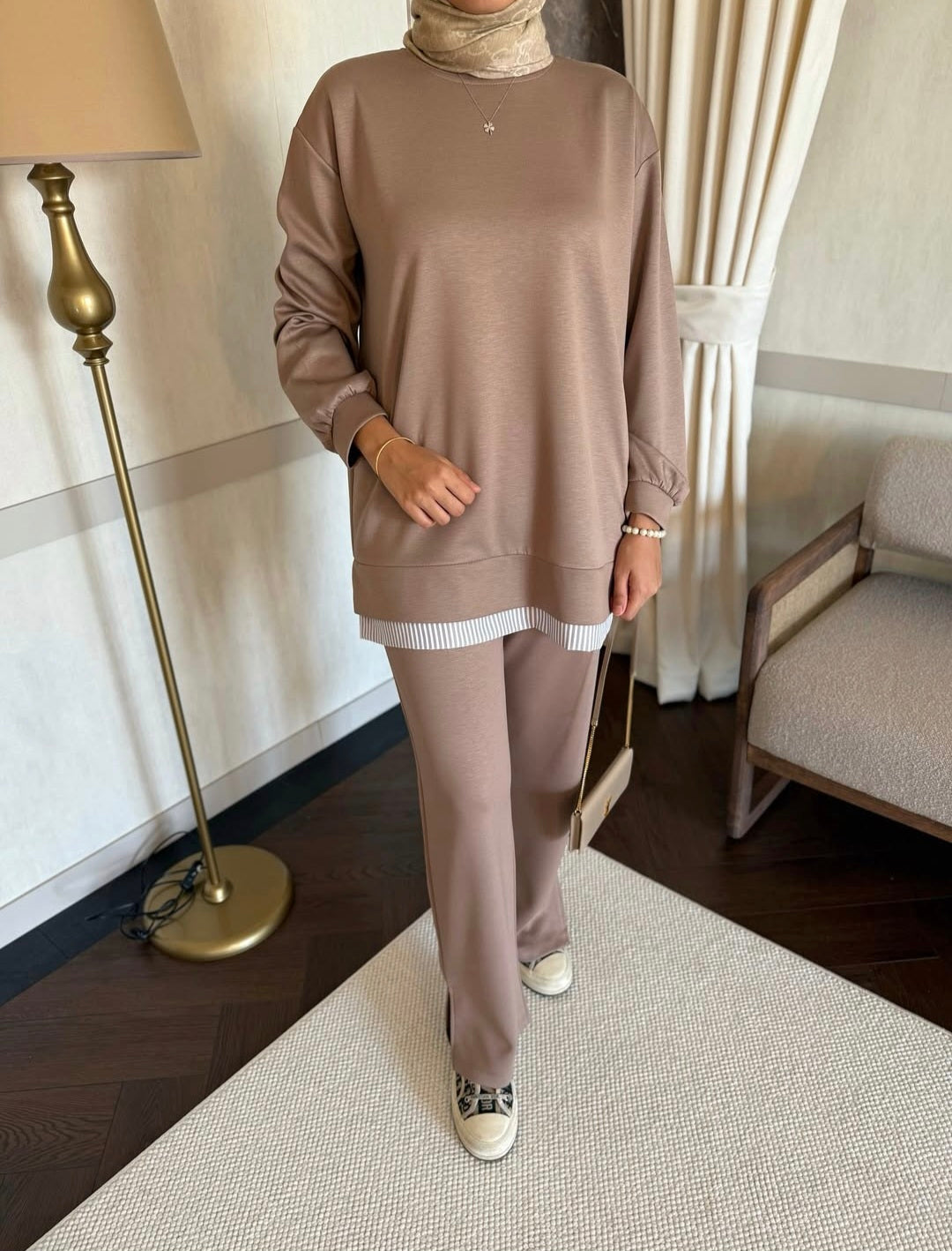 Oysho fabric tracksuit with shirt details