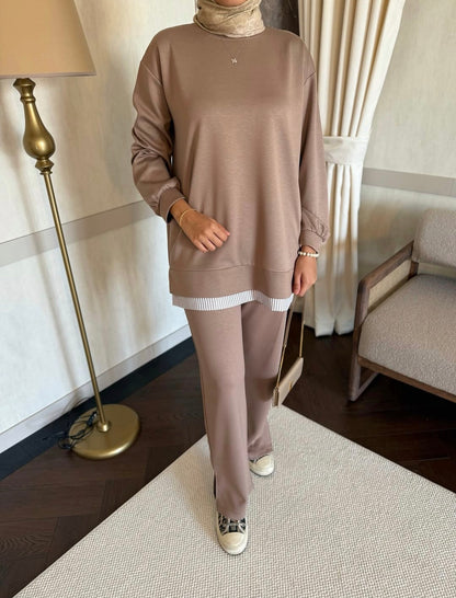 Oysho fabric tracksuit with shirt details
