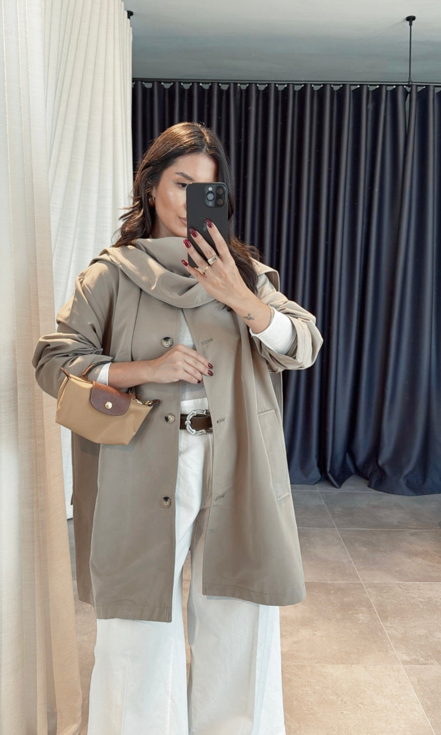Massimo dutti trenchcoat with removable scarf