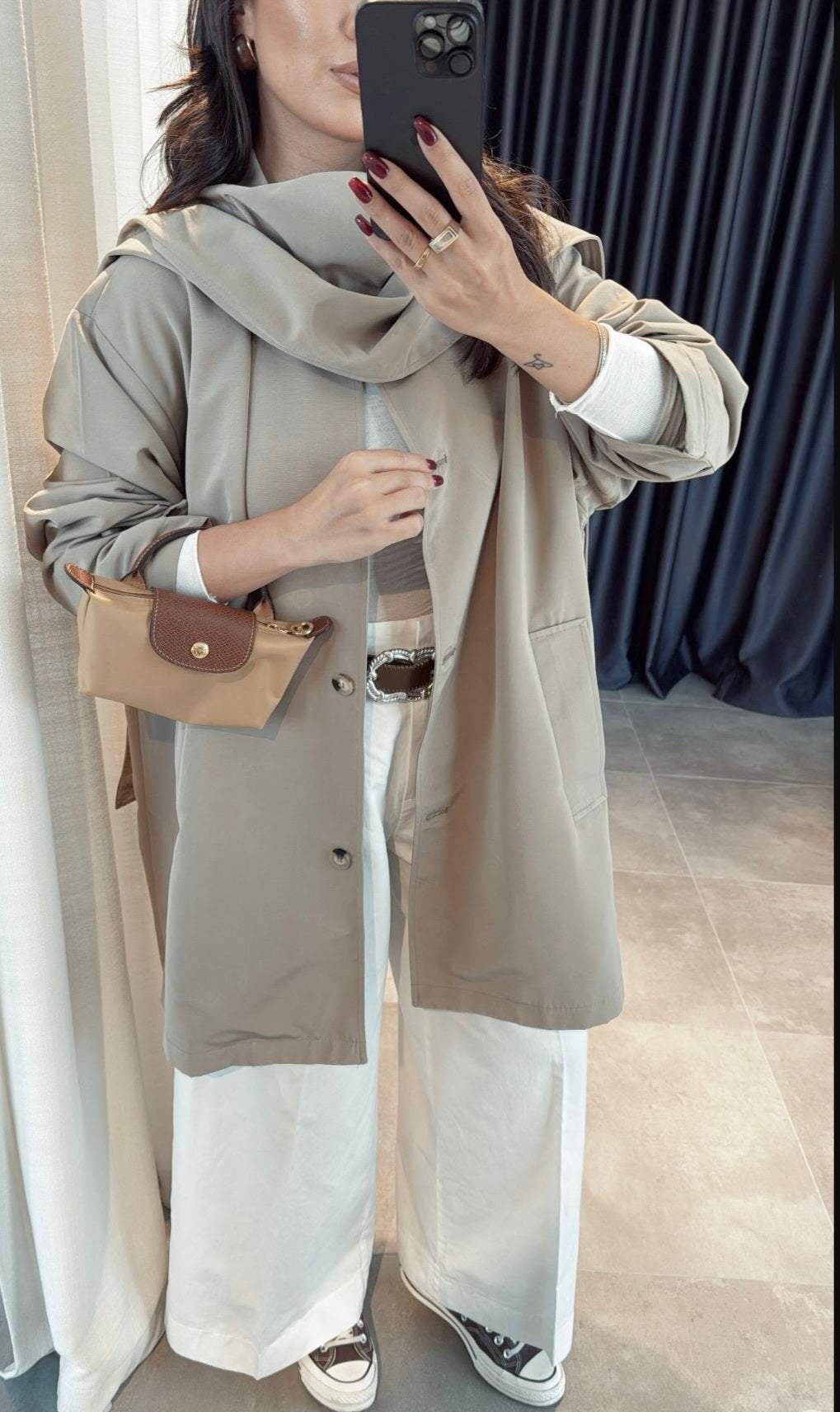 Massimo dutti trenchcoat with removable scarf