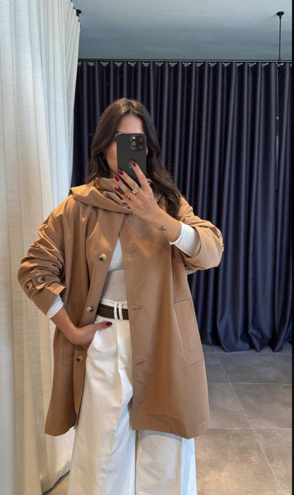 Massimo dutti trenchcoat with removable scarf