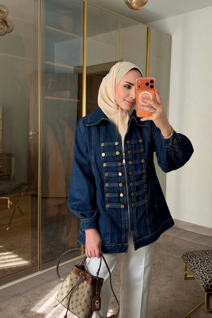 Napoleon denim jacket - dark blue