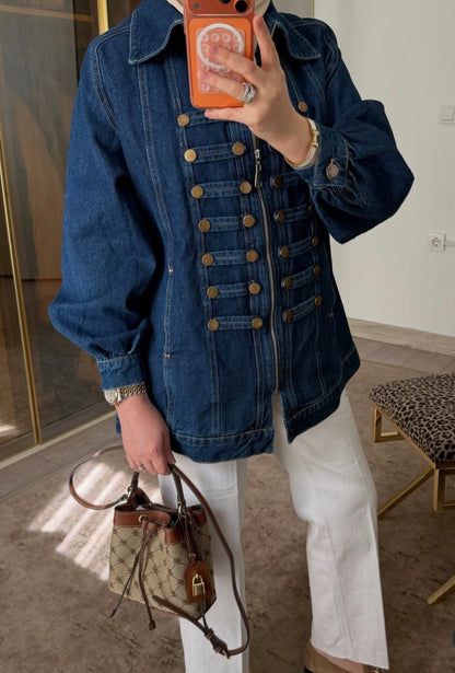Napoleon denim jacket - dark blue