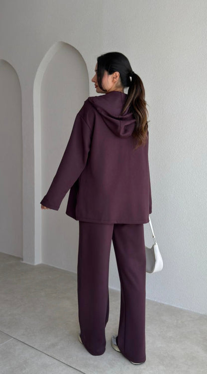 Network Oysho fabric tracksuit - deep plum