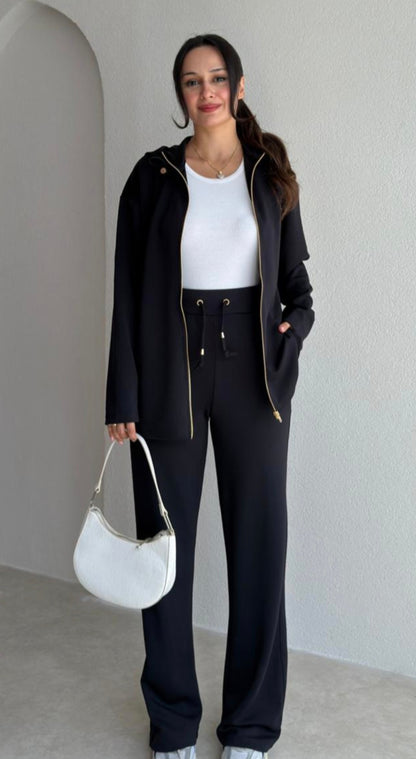 Network Oysho fabric tracksuit - navy blue
