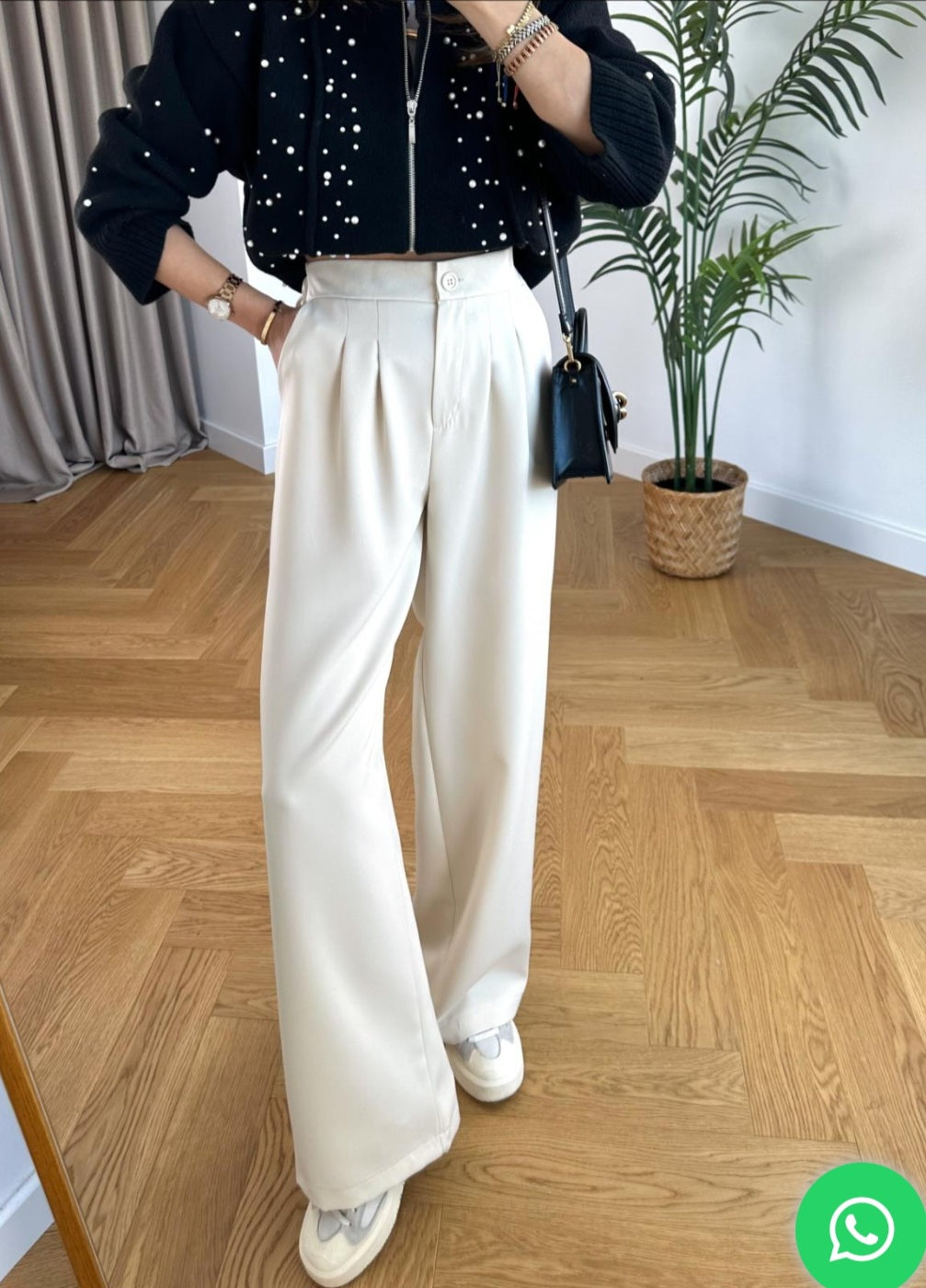 Wide leg trouser