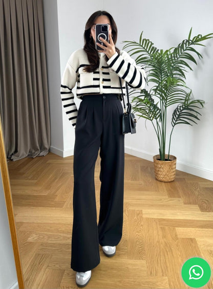 Wide leg trouser