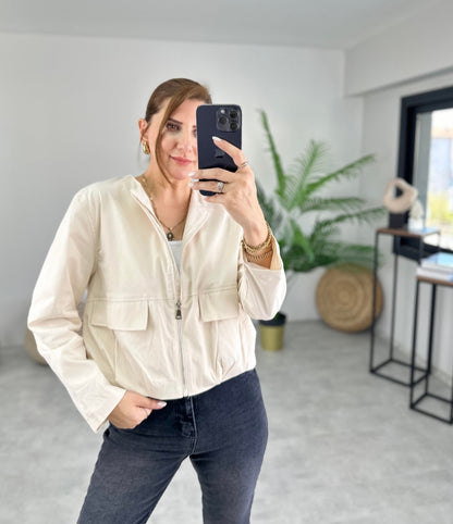 Zara model jacket