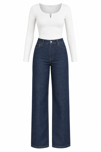 Straight-leg jeans