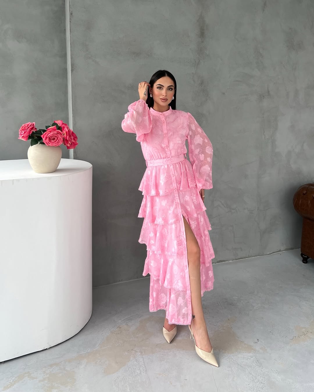 Midi layered dress
