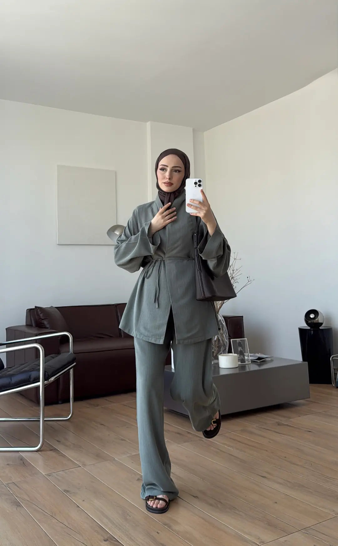 Linen kimono set