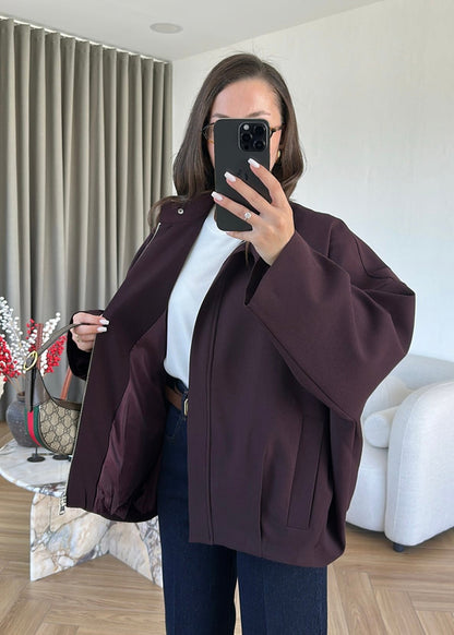 Alven Bomber Jacket - deep plum