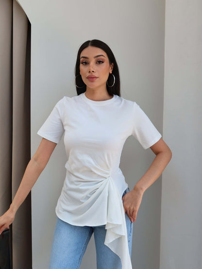 Asymmetrical Draped T-shirt