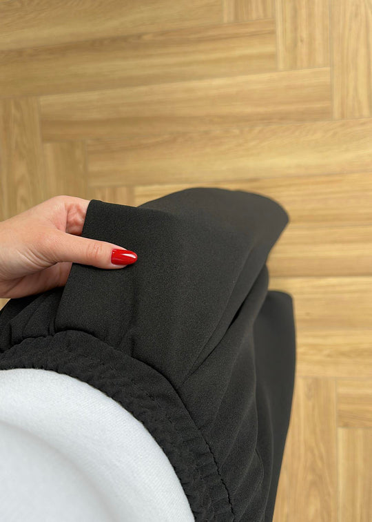 Oversized bomber with wide leg trouser co-ord set- brown