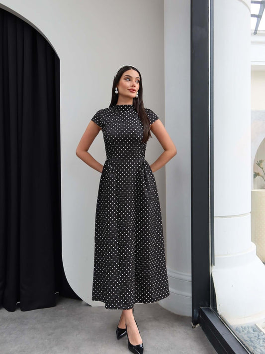 Polka Dots Dress with Belt