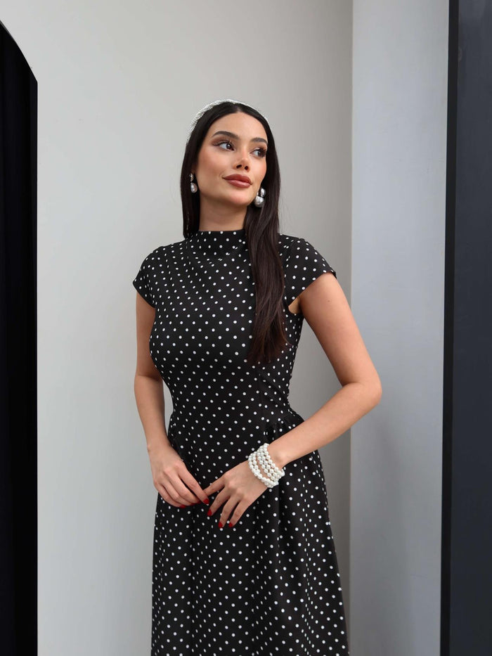 Polka Dots Dress with Belt