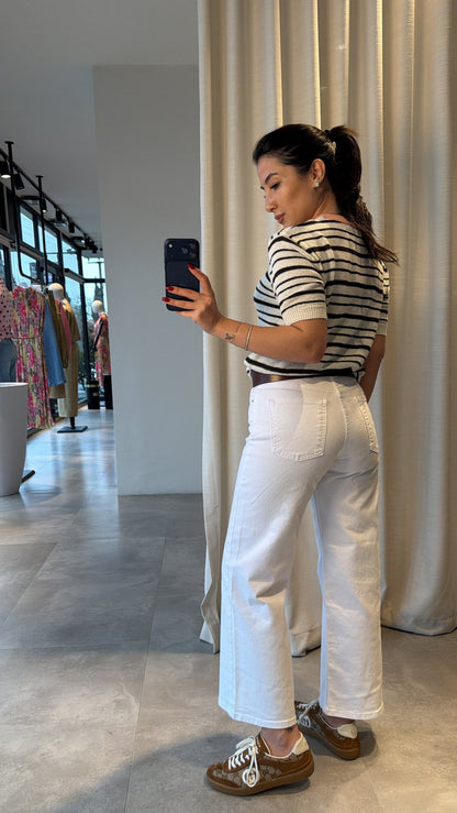Zara White Poodle Jeans
