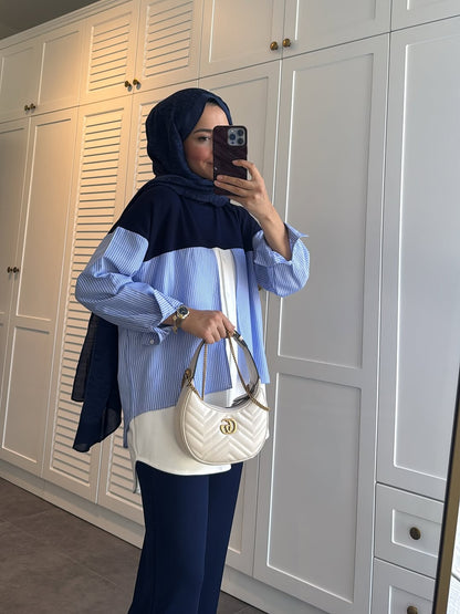 Modal cotton tracksuit with shirt details