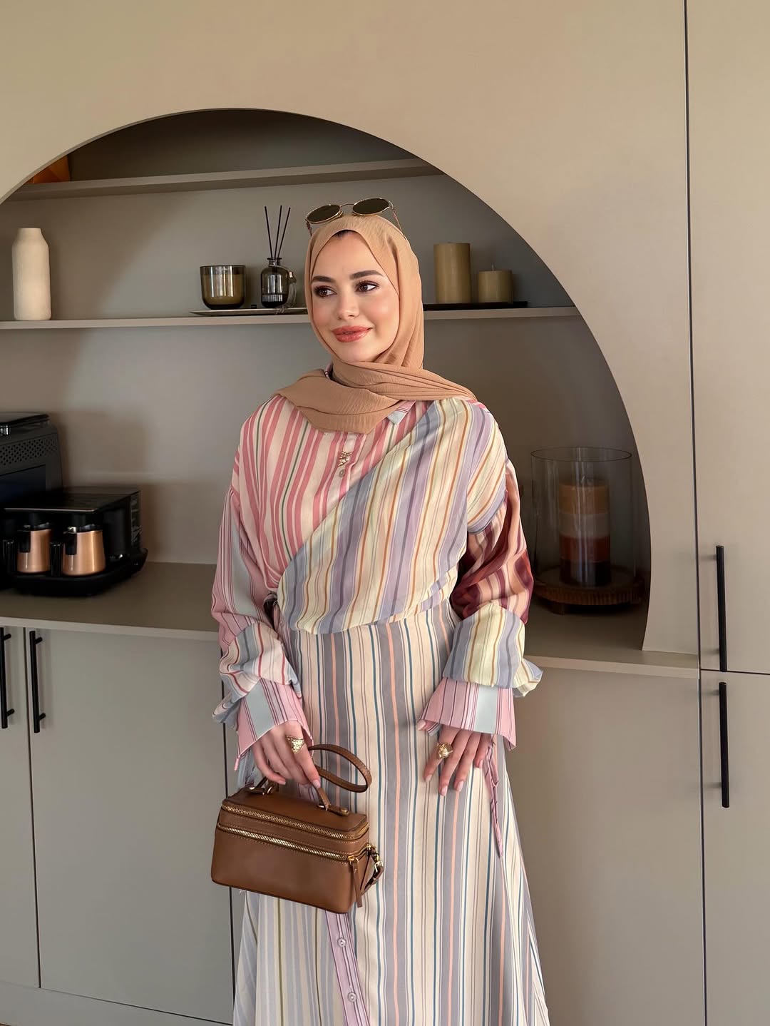 Pastel Harmony Striped Dress