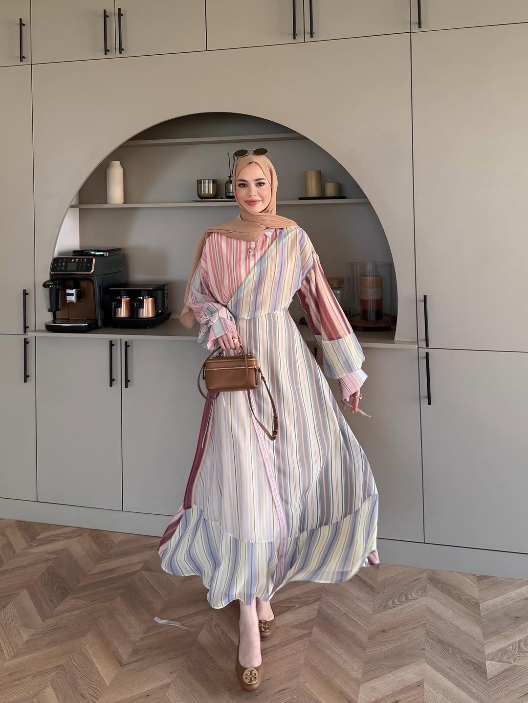 Pastel Harmony Striped Dress
