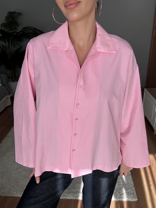 Wide sleeve oversized shirt
