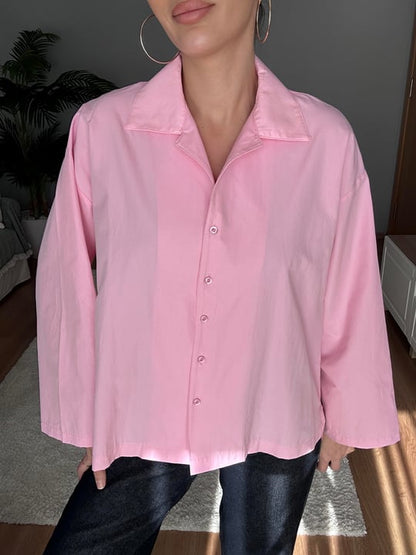 Wide sleeve oversized shirt