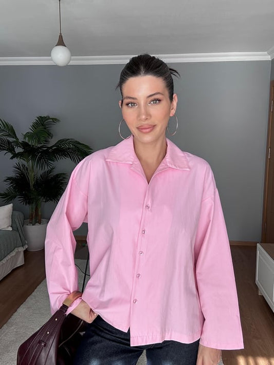 Wide sleeve oversized shirt