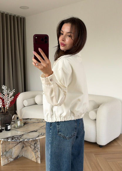 Floral Embossed Bomber Jacket