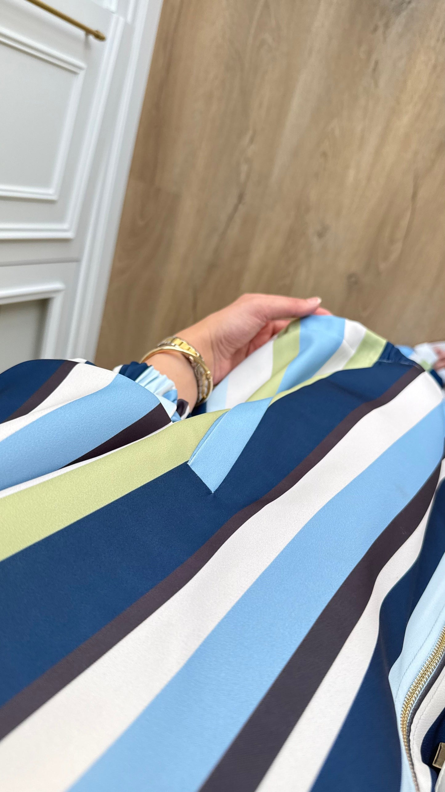 Striped satin co-ord set